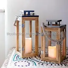 Античный марокканский садовый деревянный фонарь