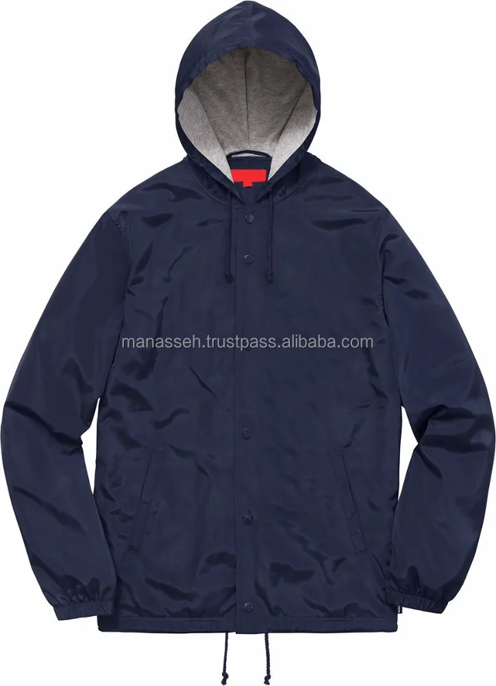 Custom Winter Coaches Jacket Low MOQ Custom Winter Jackets Wholesale Men Nylon Coaches Jacket