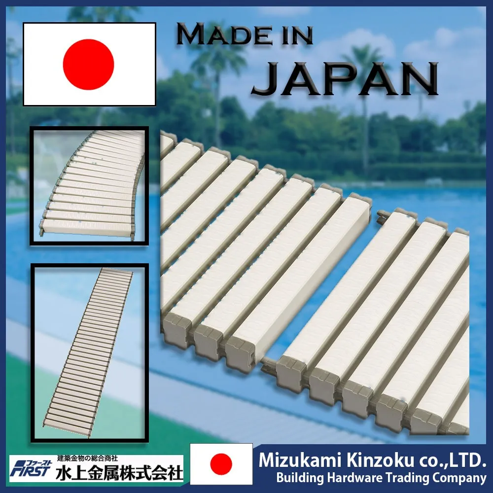 Pool drain resin grate flexible and adaptive to straight line and curve line