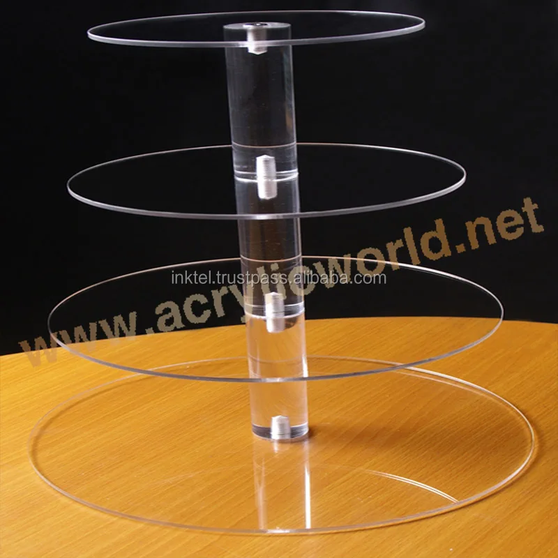 Factory square acrylic cake stand/acrylic tube cake stand/clear acrylic bulk food bin