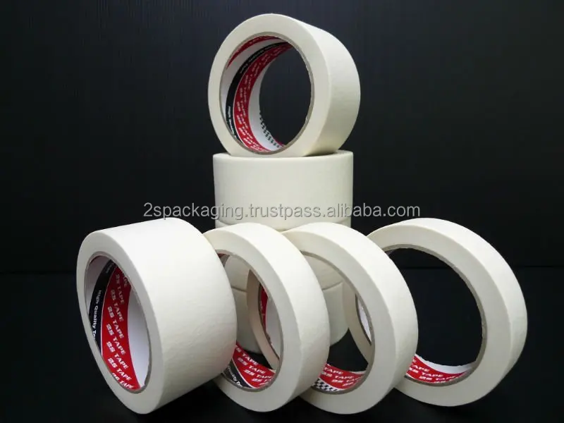 Cheapest Price Masking Tape Pressure Sensitive Adhesive Tapes Heat Resistant White Color Masking Tapes