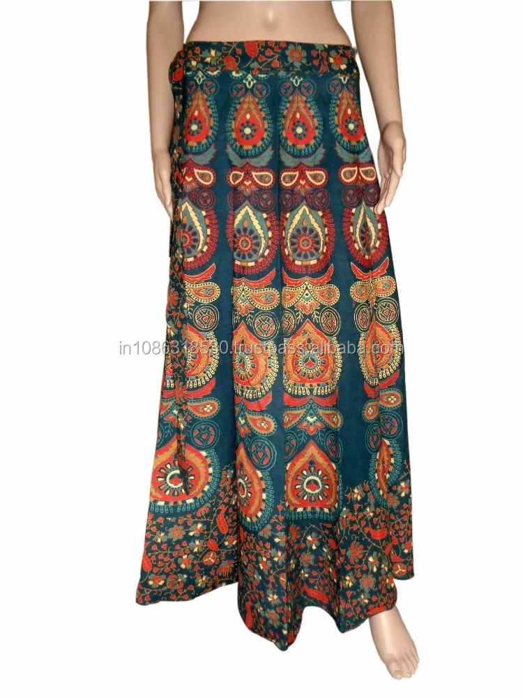 Wraparound Hippie Boho Gypsy mandala Cotton Wrap Around Skirt wrap roan Cotton Designer Printed Animals Dress Hippie Boho Women