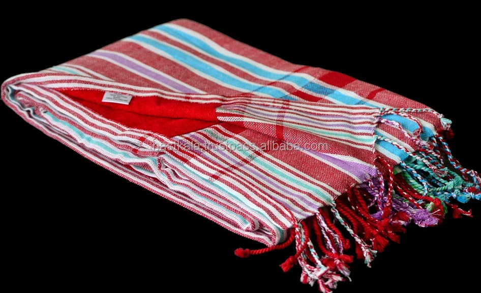 Cotton Yarn Dyed Woven Beach Yarn Dyed Kikoy Fouta Beach Bath Towel Wholesale Beach Fouta Towel 100% Cotton Microfiber