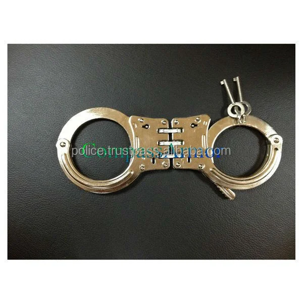 Military police double lock high-quality F-type carbon steel handcuffs