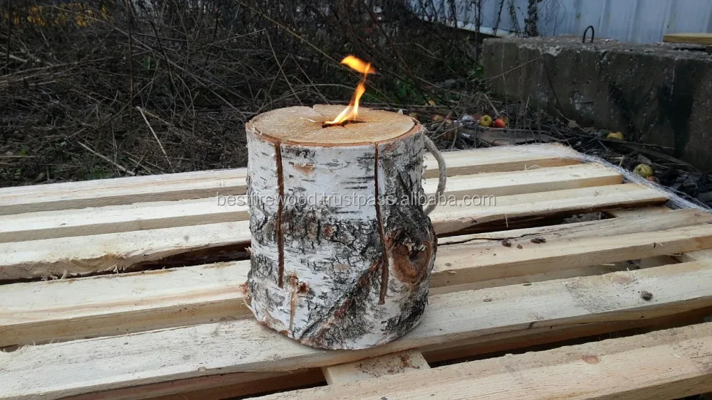  Шведская свеча в виде бревен (шведская свеча)