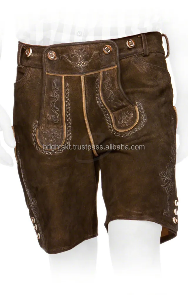 Authentic Lederhosen German Lederhosen Outfit Bavarian Clothing, BERGKRISTALL dark brown (Traditional Wear) customized option