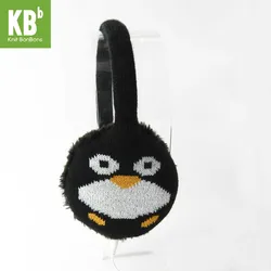 Cute Penguin Custom Made 100% Acrylic Knit Earmuff with Headphone