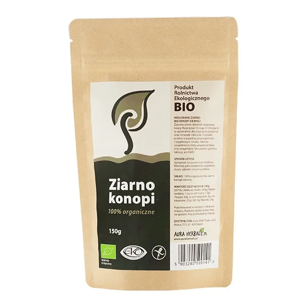 Органическое конопляное семя 150г био