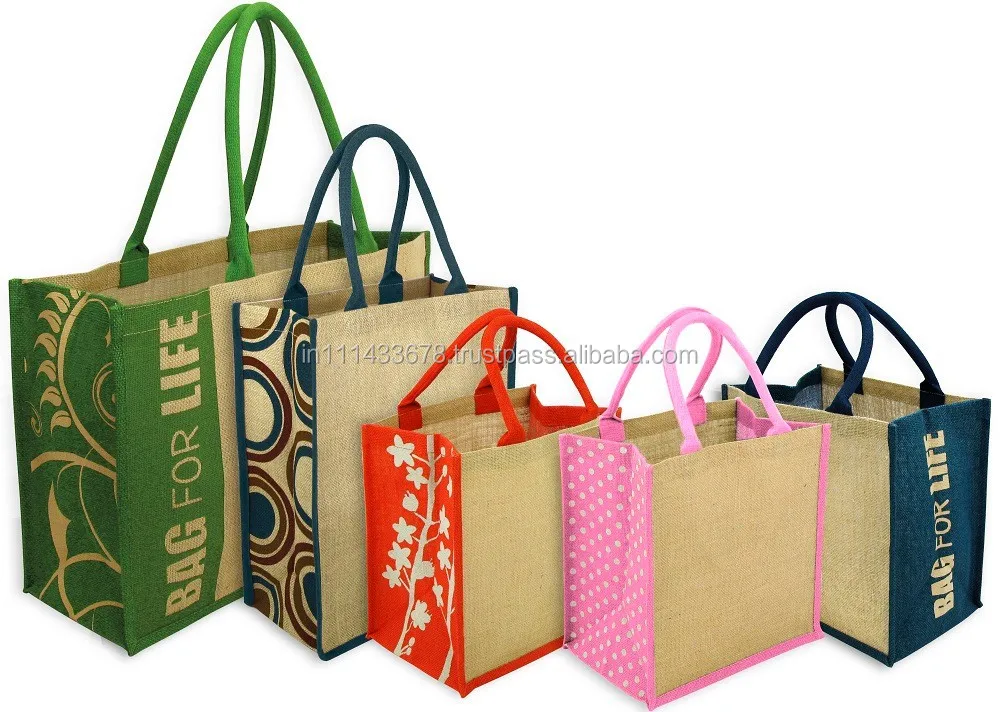 
jute beach bag/ wedding gift tote bag/ wooden handle jute tote bag 