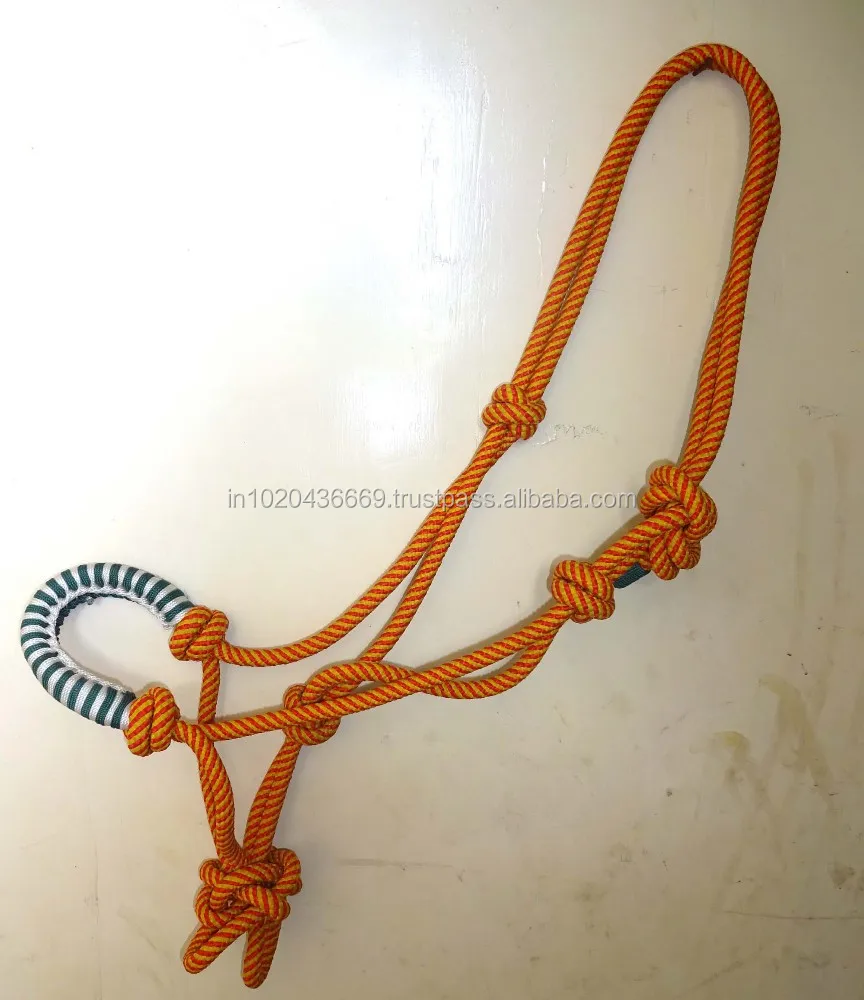 Washable Thickened Rope Bag Durable Nylon Bridle Ropes Halters Horse Headcollar Customized Collar Leather