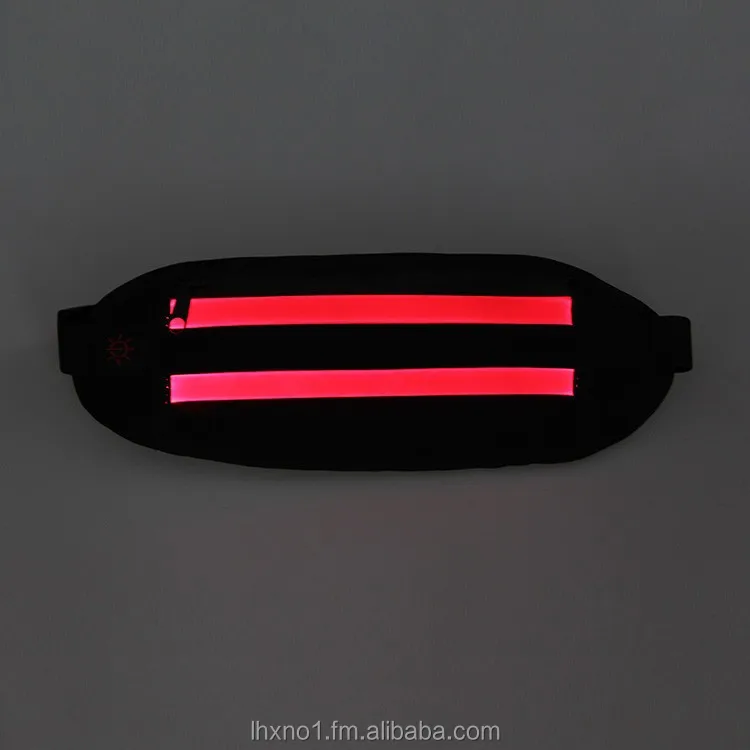 2016 hot sell fancy novel interesting sport daily gadget flashing led elastic waist bag for Iphone 6 /6plus