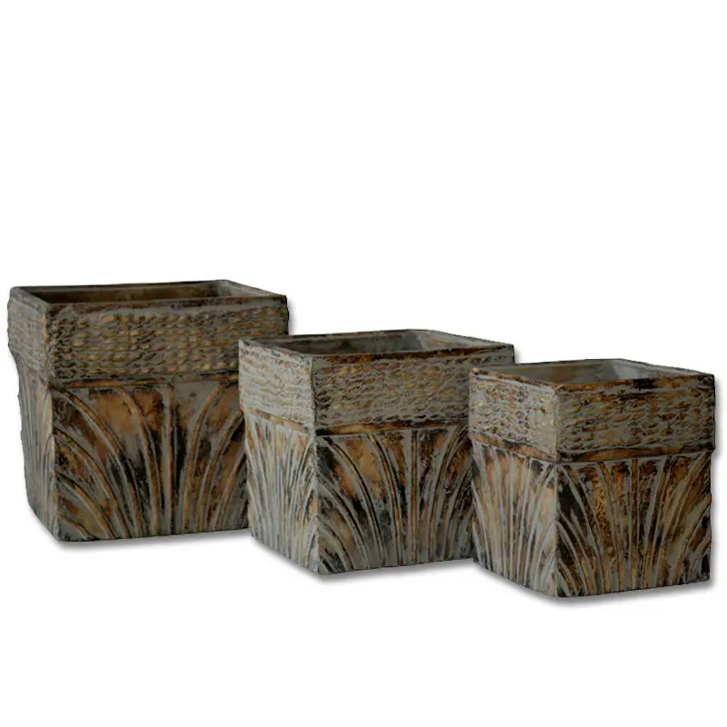 Vietnam concrete planter, light cement planter & pots,  garden supplies Flower Pots (HG 13-8601/3)