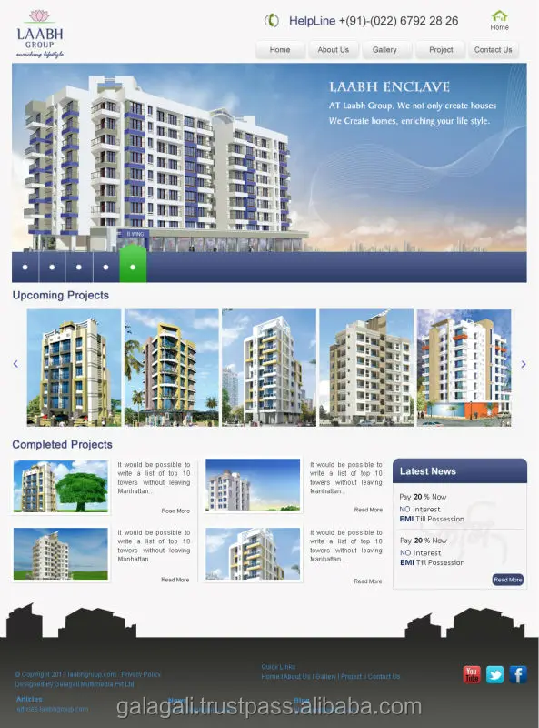 Real Estate and Property B2C Website design and Development with Domain Registration