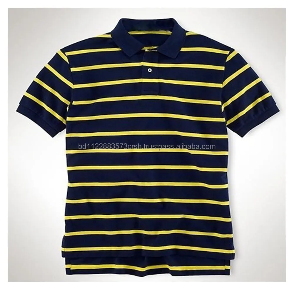 Mens Stripped Polo Shirt, 100% Ctn, Yarn Dyed Stripped, Pique, 220 Gsm