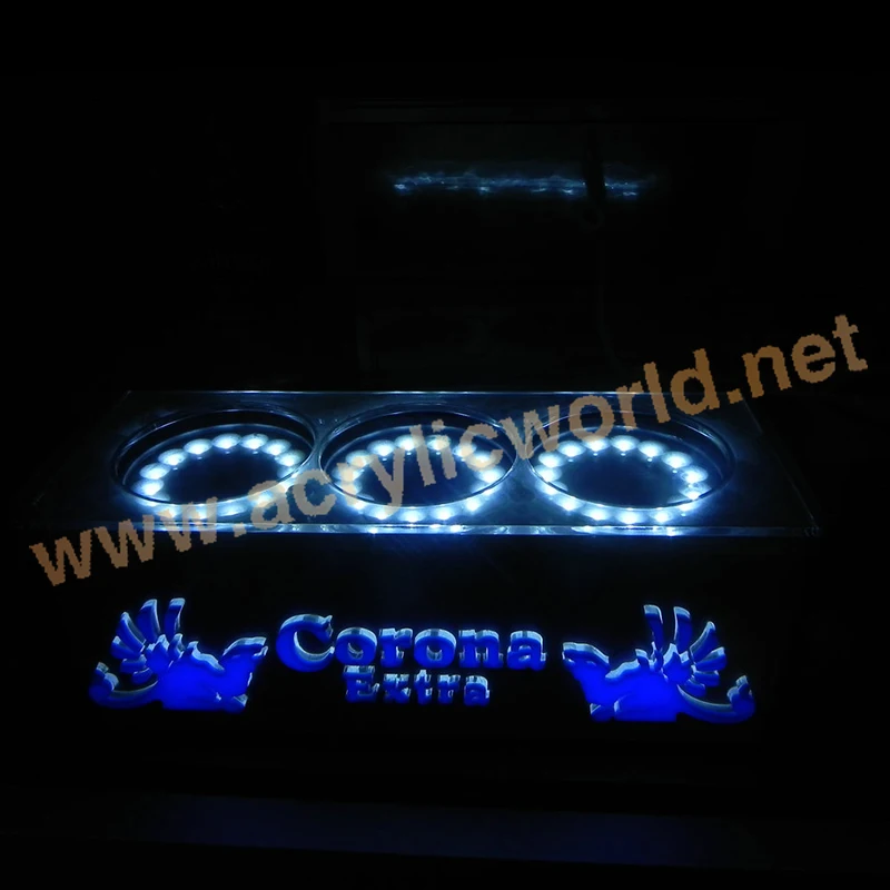 led Acrylic Wine Display/free rotating wine stand