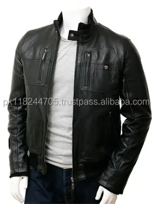 
Leather gents Jacket Black Real Leather Jacket Top Quality 