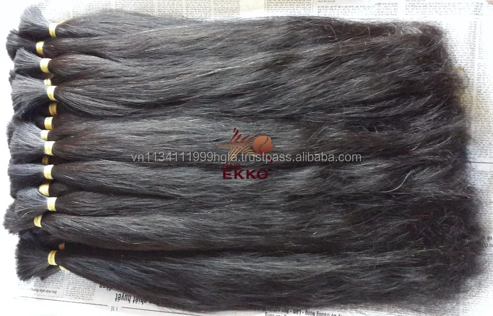 100% Unprocessed gray color hair bulk 1kg Malaysia Grey Human hair available sizes available size for choice in Vietnam