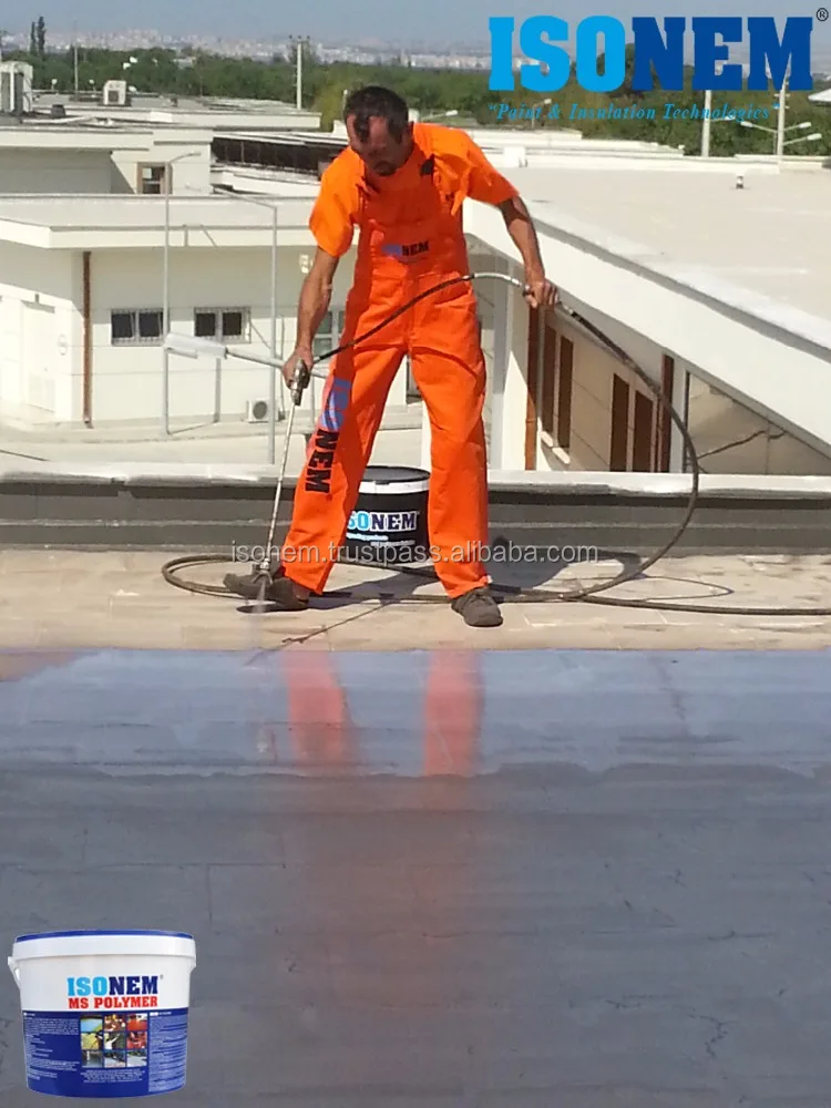 ISONEM POLYMER MS LIQUID MATERIAL WATERPROOFING FOR ROOF, TERRACE, MADE IN TURKEY
