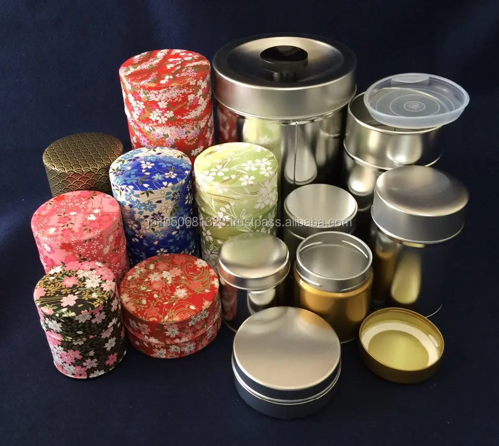 High quality tea tin can box made in Japan, small lot, OEM, wholesales available