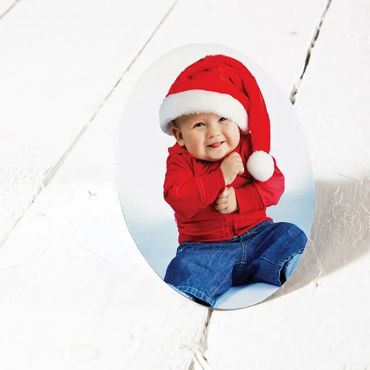 6.5x9cm Sublimation Blank Oval Shaped Hardboard Fridge Magnet