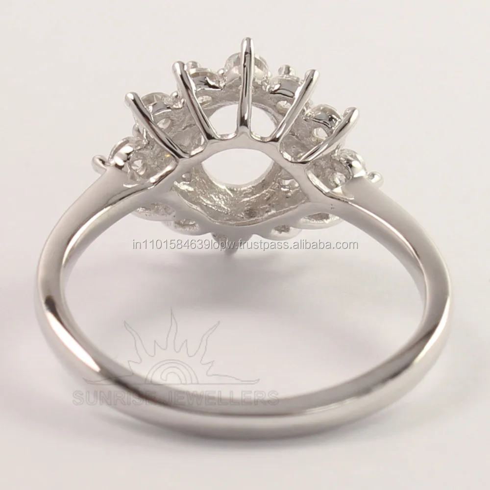 Set Your Own Choice Best Selling Classic Sporty 925 Solid Sterling Silver pearl ring mountings No Stone Jewellery