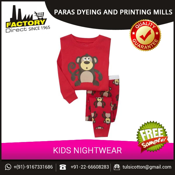 Kids Cotton Sleep Wear in Various Sizes and Patterns from Mozak Fashions
