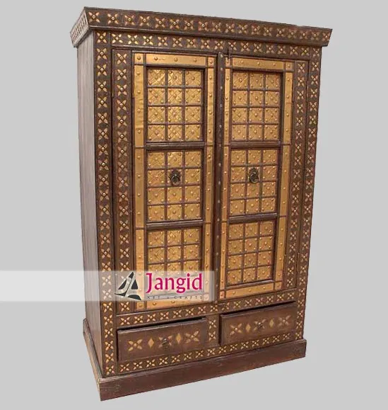 Wooden Handmade Indian Bedroom Wardrobe