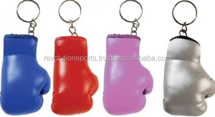 keychains mma gloves/miniboxing at wholesale prices customized for your brand promotion or team logo/country flag