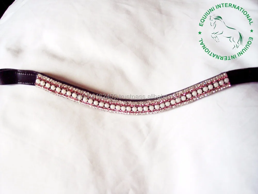 leather crystal browbands