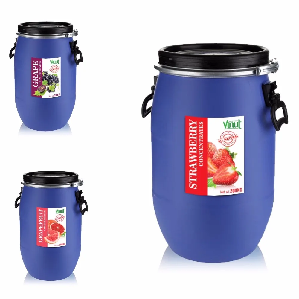 200kg Grape Juice, Grapefruit Juice, Strawberry Juice Concentrate by VINUT Beverage Manufacturers Vietnam