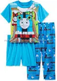 Alibaba Sports wear t-shirt Manufacturers in Ludhiana Rubber Print Moisture Absorption Kids pajama set.