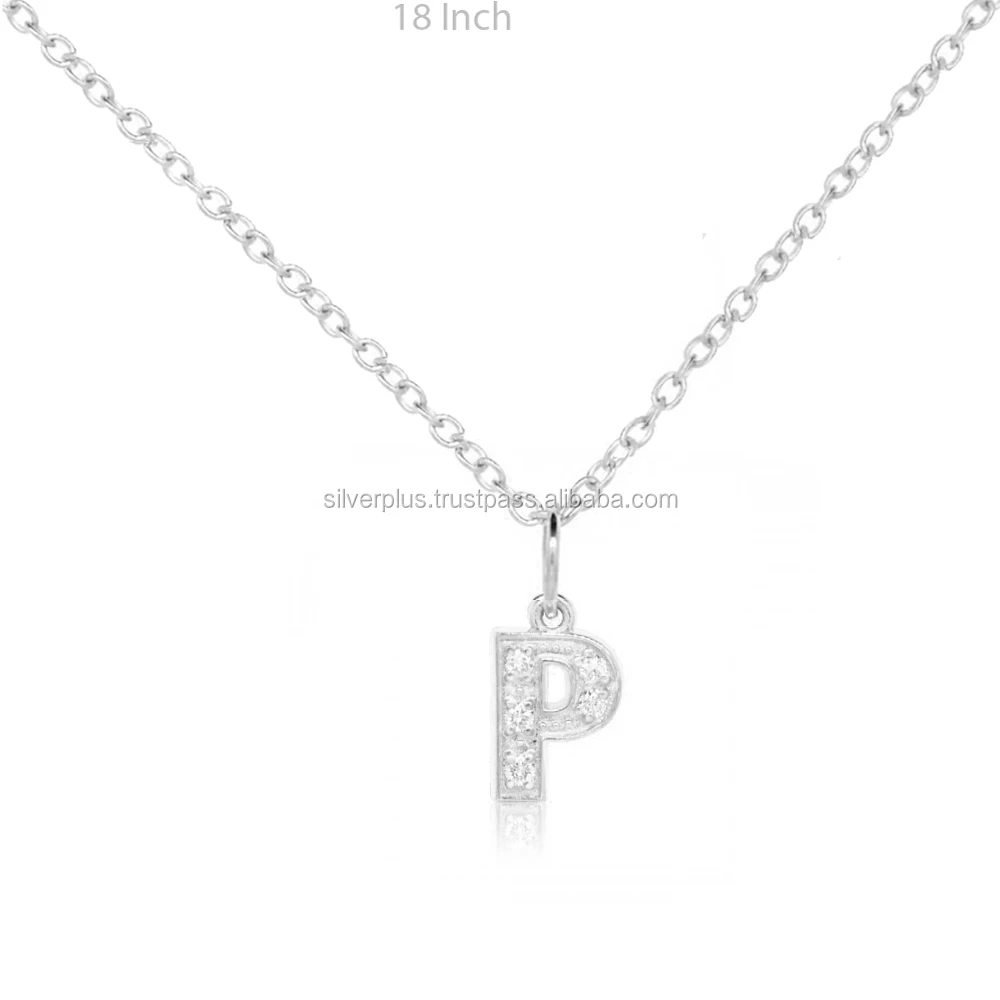 14K solid gold genuine SI Clarity G-H color diamond Initial Pendant Necklace Alphabet Jewelry personalize All Letter