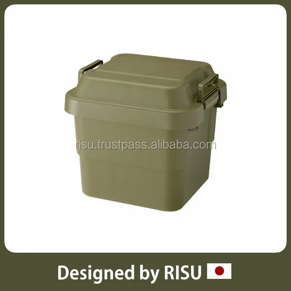 Durable and Popular large plastic containers storage container with lid with handles, wholesale risu