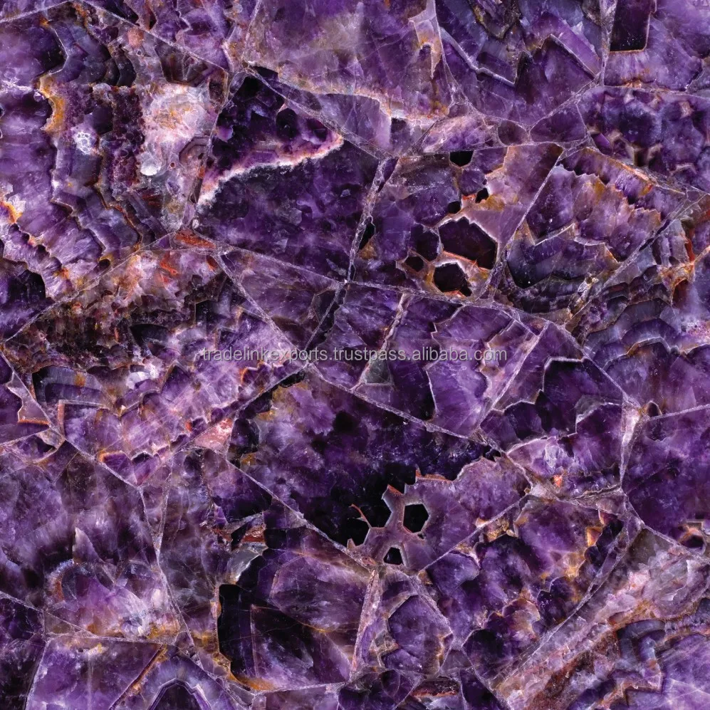 
Semi Precious Gemstone Amethyst Tile For Floor And Wall Exclusive Interior 