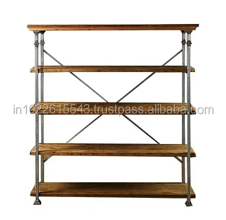 Металлическая книжная полка, промышленная мебель