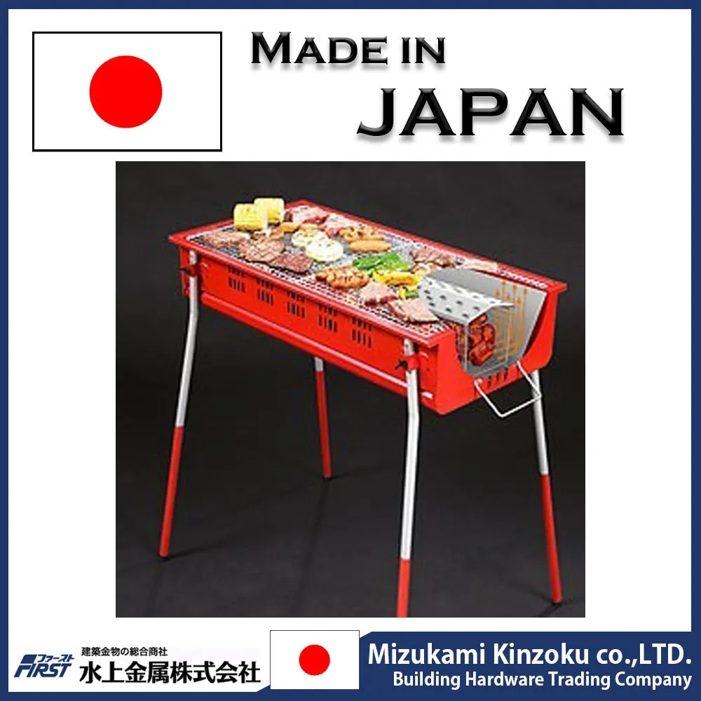 Steel and Smokeless barbecue charcoal grill made in Japan BBQ table