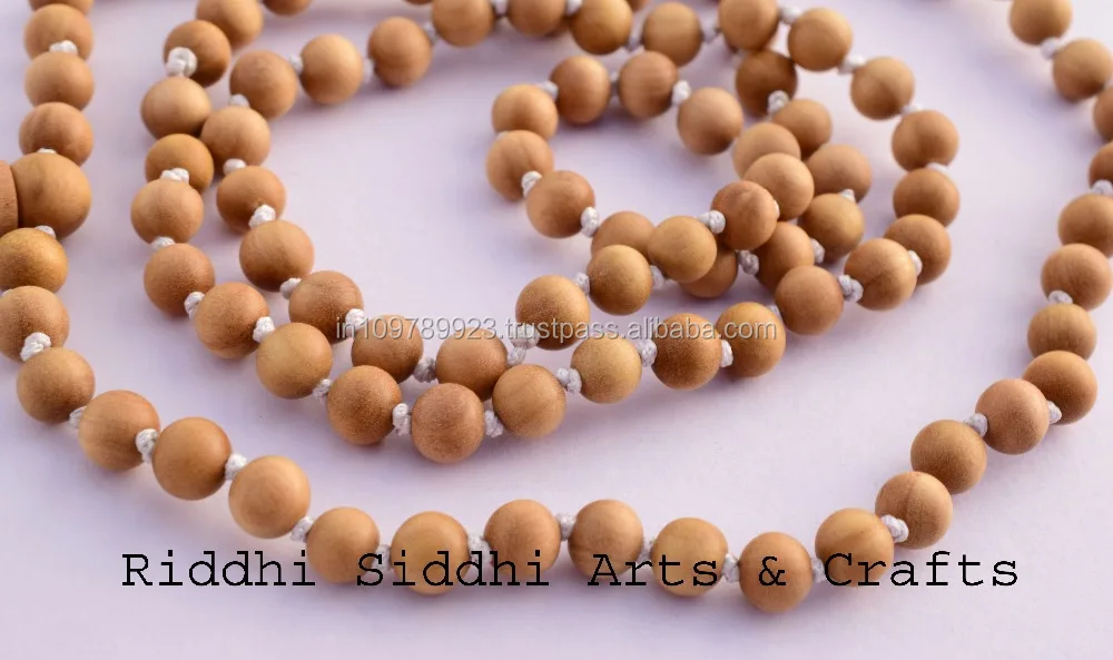 unique necklace beads/sandalwood beads/japa mala beads