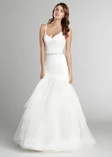 New Arrival V Neck Mermaid Wedding Dress 2016 Backless Beading Tulle Floor Length Vestido de novia Bridal Gown YX151