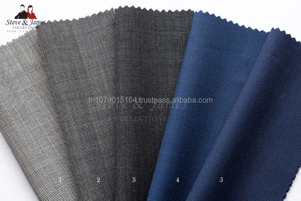 High Quality 100% Wool Fabric Textile for suit Jacket Trousers from Steve & James
