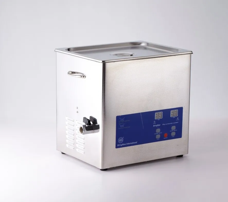 Digital ultrasonic cleaner 10L, 420W with digital heater with certificate for lab ultrasonic cleaner