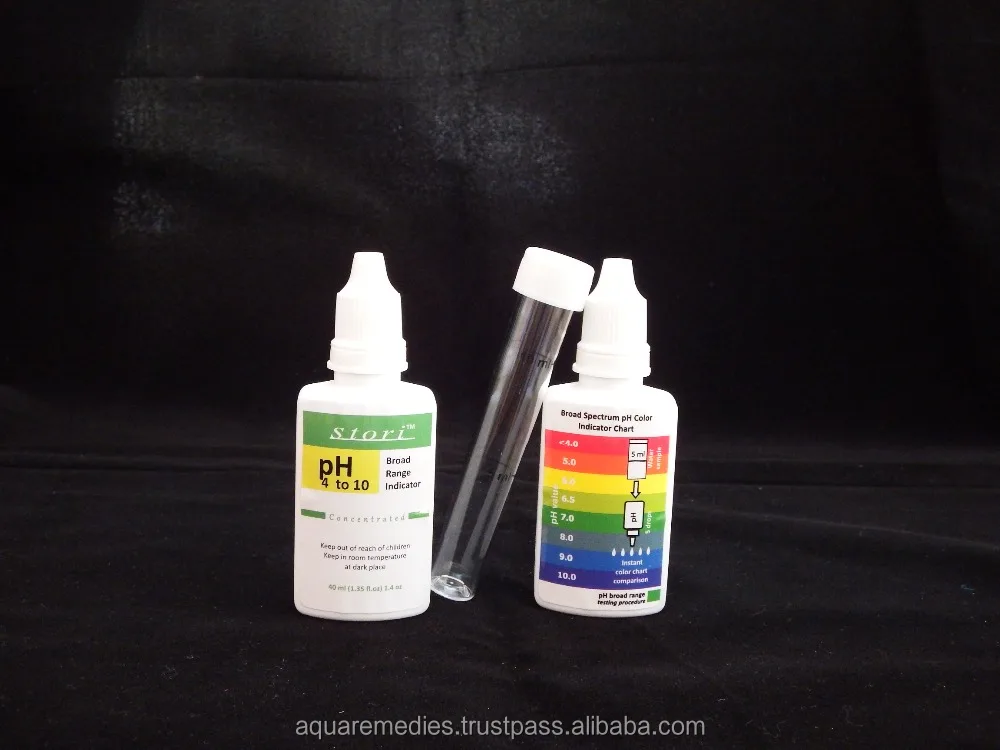 Aquarium water test kit - broad spectrum pH color - Simplified manual procedure with 160 tests