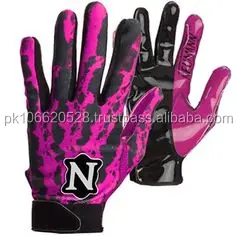 American football gloves Manufacturer Pakistan Silicone Palm Football Receiver Gloves Custom Ultra-Stick Sports Youth and Adult