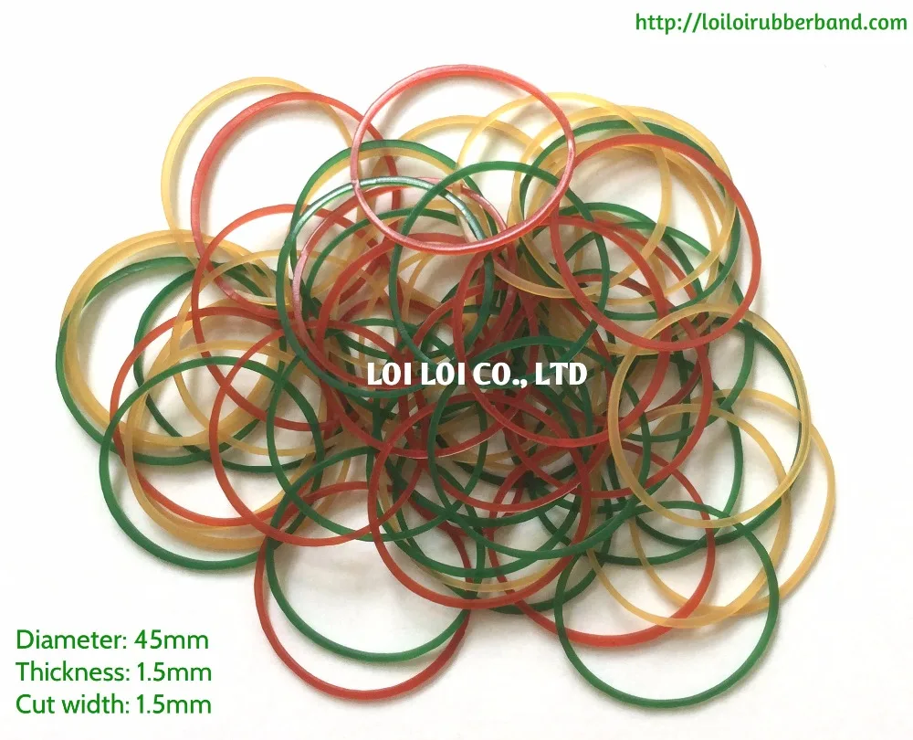 Size 18 Transparent Red color Natural Rubber Band for Money / Wholesale mix Rubber Band Elastic Good Quality Best Selling