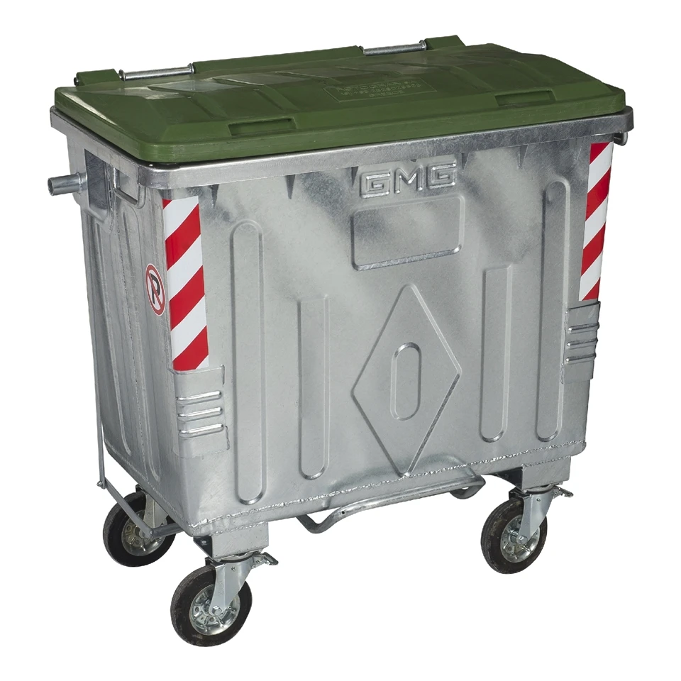 Waste Bin 660LT Metal with Plastic Steel stainless Steel