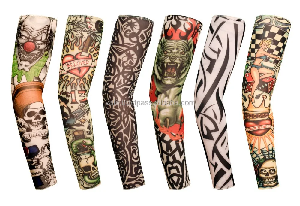 Custom Sublimation tattoo Sports safety arm sleeves arm sleeves golf arm sleeves AS-084