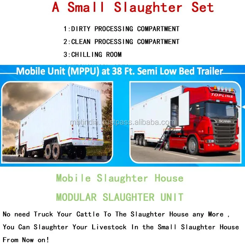 
Mobile slaughter equipment cattle slaughter equipment poultry slaughter unit hen duck profession production small sluaughter set 