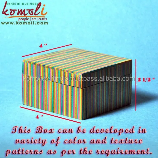 Indian Handmade custom shape wooden jewelry decorative box