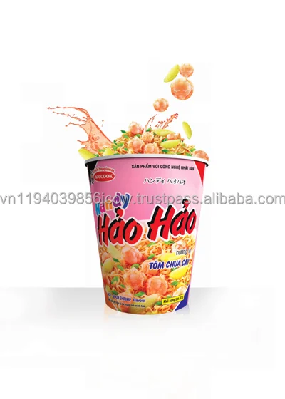 WHOLESALE HANDY HAO HAO INSTANT NOODLES SOUR AND HOT SHRIMP 67 GR
