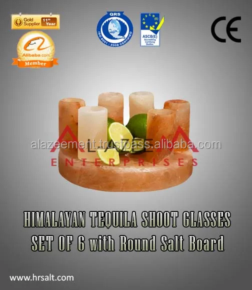 Himalayan Rock Salt Tequila Shot Glasses Set Of 6 Glasses