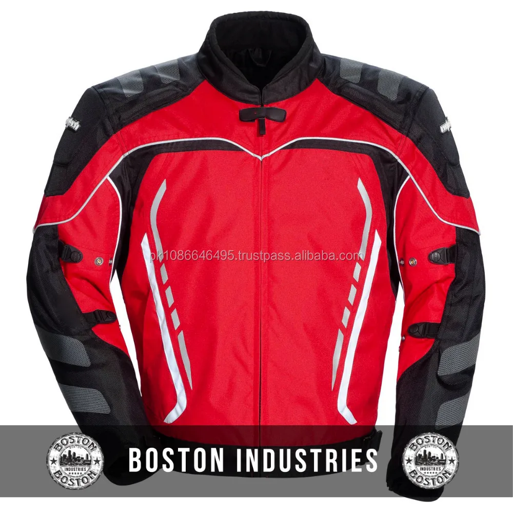 Мужская красная, черная текстильная куртка со съемным покрытием, одобренная CE, высокопрочная Куртка Cordura